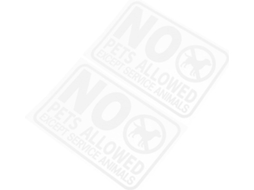 Adesivos De Vinil Branco Com Aviso Presença Cães Da Mobestech, Pacote Com 2 Unidades, Ideais Para Supermercados E Lojas
