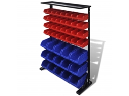 Organizador De Ferramentas Azul Vermelho Para Garagem