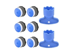 6 Aeradores de Grifo M18.5 com 2 Ferramentas de Extração, Reparo para Banho ou Cozinha, Material Abs S/MARCA