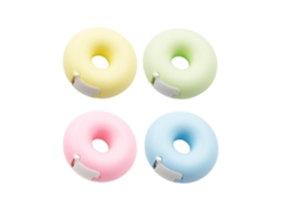 Dispensador de Fita Adesiva Mini em Formato de Rosca, com Fita Inclusa, Ideal para Arte, Casa, Escola e Escritório BRILVIBERA (pacote com 4 Unidades)