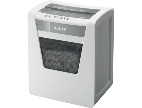 Destrói até 10 folhas de A4 por passagem. Nível de segurança P5. Compartimento de 23 L comporta até 225 folhas antes de precisar ser esvaziado. Recipiente generoso de 30L - comporta até 275 folhas