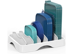 Organizador De Alimentos, 27 Cm, 33,6 Cm, 26,7 Cm, Com Tampa, Com Trava De Segurança, Branco