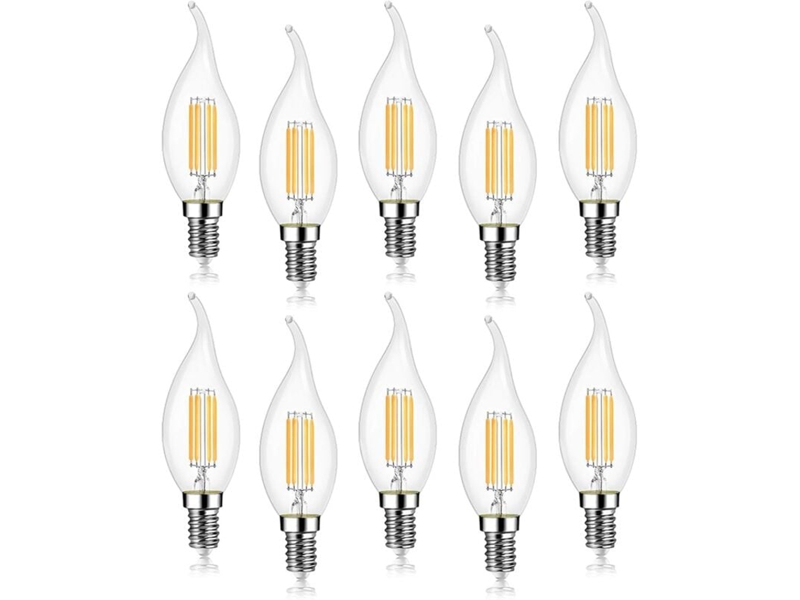Soquete Para Lâmpada, 10 Unidades, Base E14, 4w, 6000k, 470lm, Intensidade Regulável, Para Instalação, Ajuste E Manutenção De Sistemas Elétricos