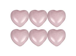 6 Peças de Cristal Rosa em Formato de Coração ALLINLESS