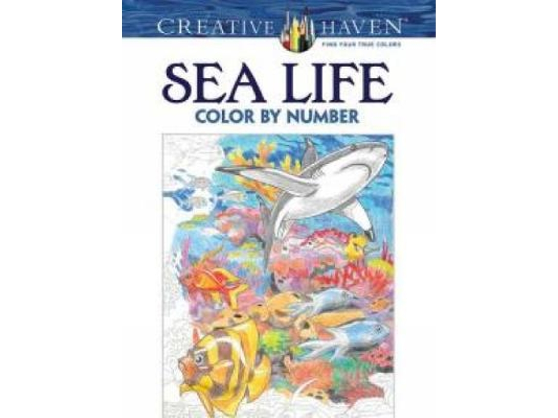 Livro Creative Haven Sea Life Color by Number Coloring Book de George Toufexis (Inglês)