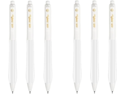 Conjunto De 6 Canetas Retráteis Silenciosas 0,5 Mm Para Anotações E