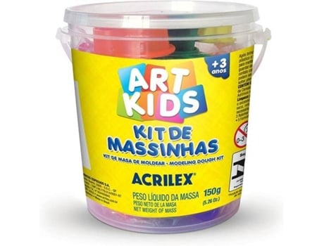 Plasticina ACRILEX Art Kids - Kit de Massinhas 150 g (Idade Mínima: 3 anos)