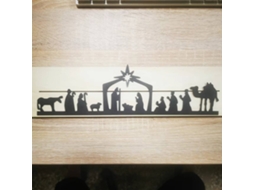 Porta-velas Base Madeira Com Decoração Metal