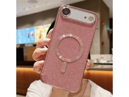 Capa De Tpu Para Iphone Air - Glitter - Acabamento Eletroplástico - Magsafe