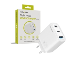 Carregador 65w Gan com Cabo Autoenrolável, 2 Usb c e Usb a | MOBILE ORIGIN