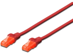 Cabo de Rede DIGITUS (RJ45 - 3 m - Vermelho)