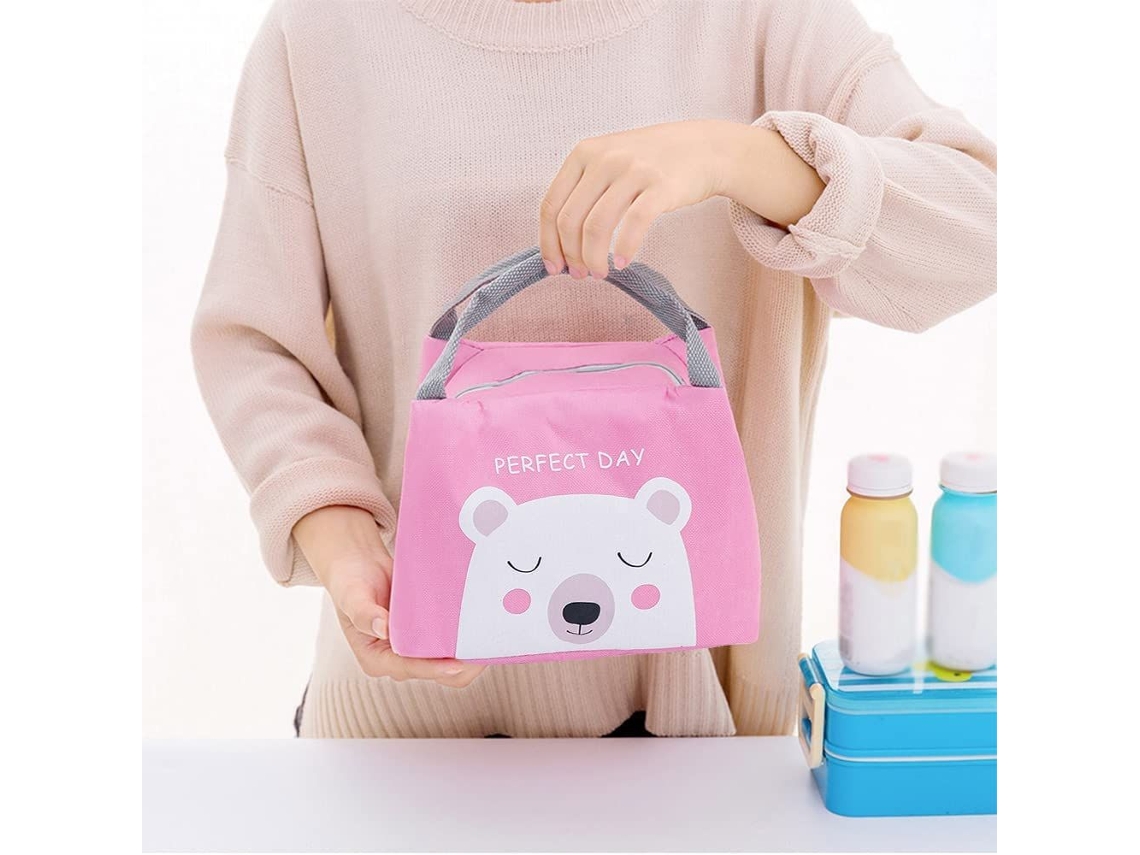 Lancheira Térmica Portátil, Infantil, Compacta, Uso Almoço