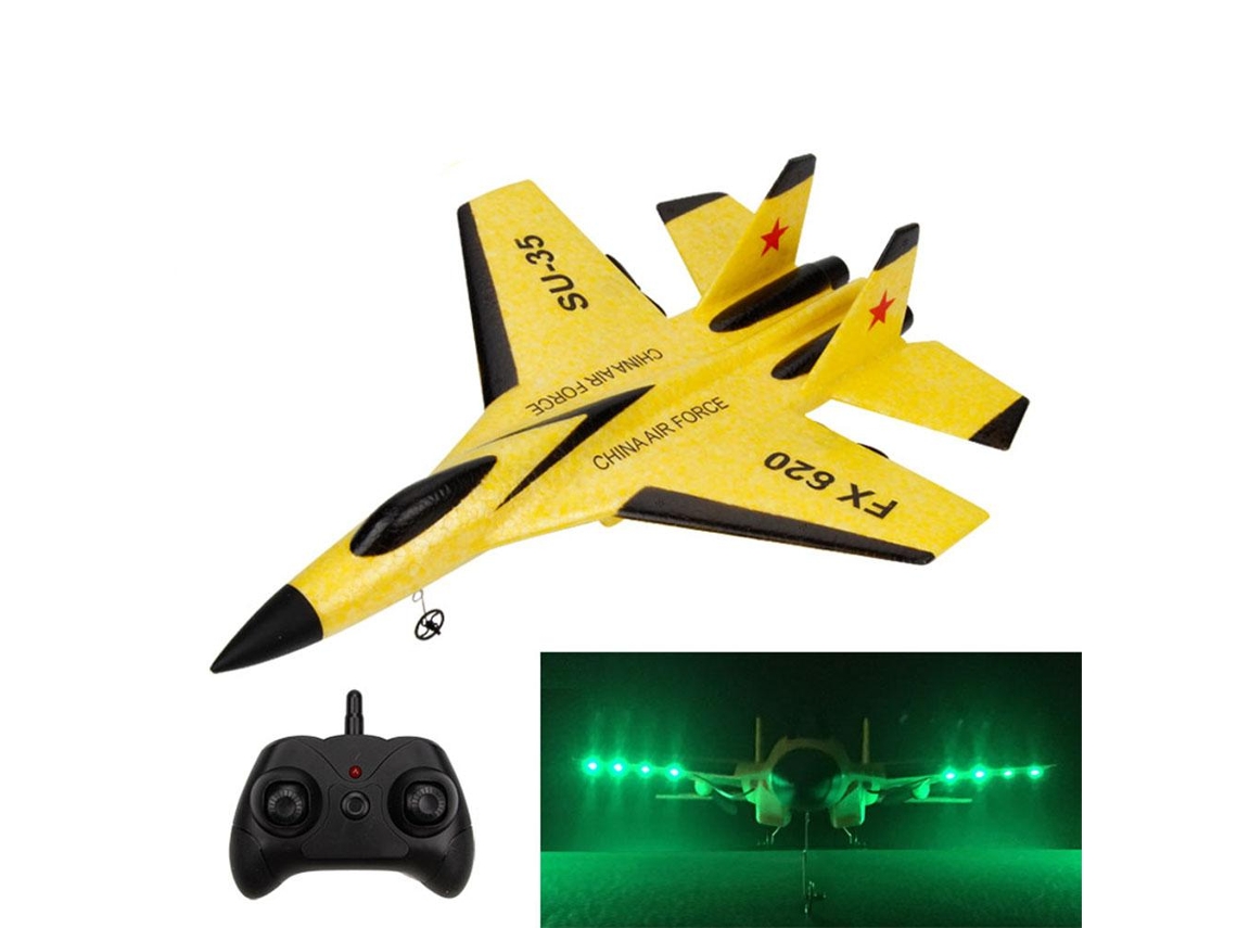 Mali brinquedo Avião de Controle Remoto com Led Epp Espuma Glider Drone Sem Montagem para Jardim Parque
