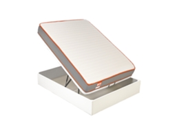 Pack WHAT THE SLEEP Sommier Branco + Colchão Espuma Soul (150 x 200 - 50 Cm de Altura)