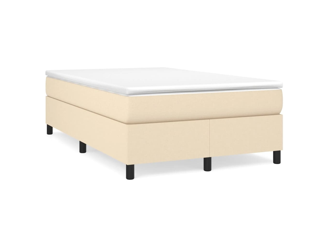 Vidaxl Cama Boxspring Com Colchão 120x190 Cm Tecido Cor Creme