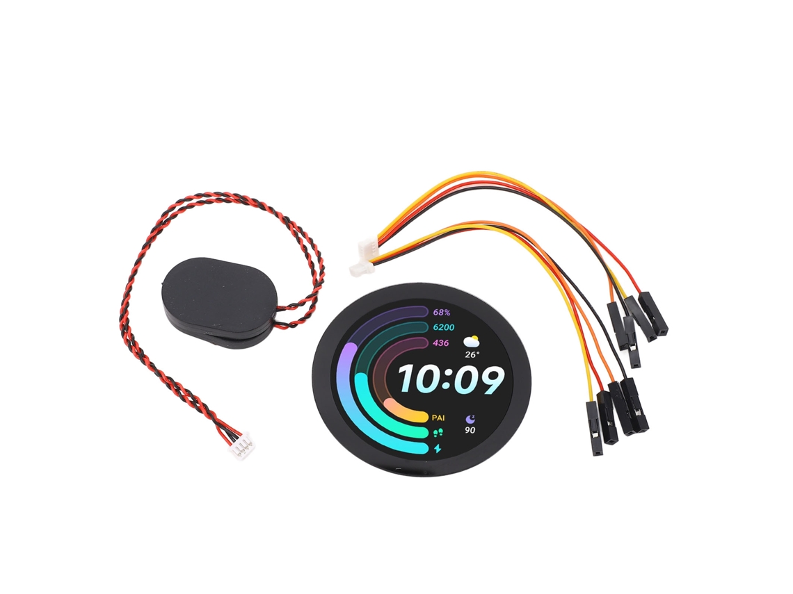 Placa De Desenvolvimento De Display Redondo 1,85 Polegadas 360x360 Com Toque Capacitivo Wifi Type C 32bits 2 Núcleos