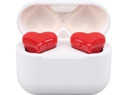 Fones De Ouvido Sem Fio Bluetooth Em Formato Coração Com Cancelamento Ruído, Estéreo, Leves E Com Graves Potentes Hifi