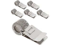 Lalafina Conjunto De 6 Peças Mola Clipes Em Aço Inoxidável Canetas, Ideal Pranchetas, Cadernos, Livros, Maps