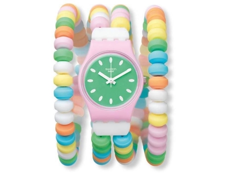 Amostra Feminina 25 Mm Multi Cores Pulseira de Plástico Caixa Relógio Lp135B SWATCH