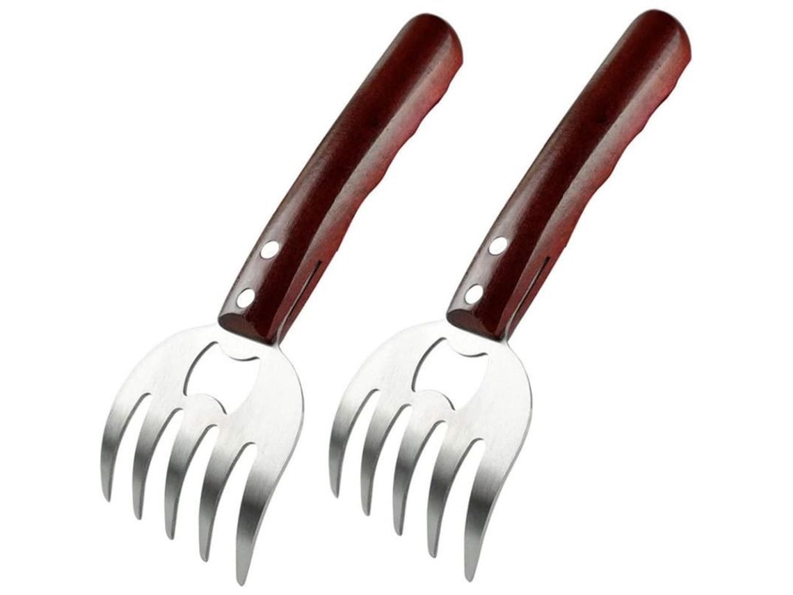 2026 garras de Desmenuzar Carne de Acero Inoxidable Ferramentas de Churrasco para Frango, Peru e Porco 2 Peças