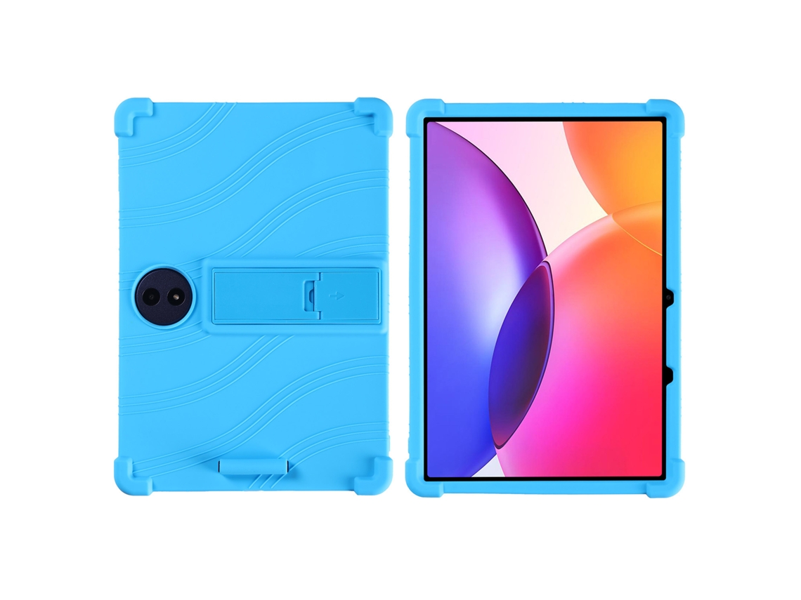 Capa de silicone com suporte para Tcl Tab A1 Nxtpaper 11 polegadas, resistente, azul-celeste, Digitallab