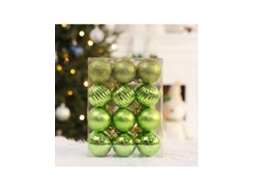 Conjunto De 24 Bolas De Natal, Verde Fruta, Caixa De Abóbora De 6cm Com 24 Unidades Igvtrade