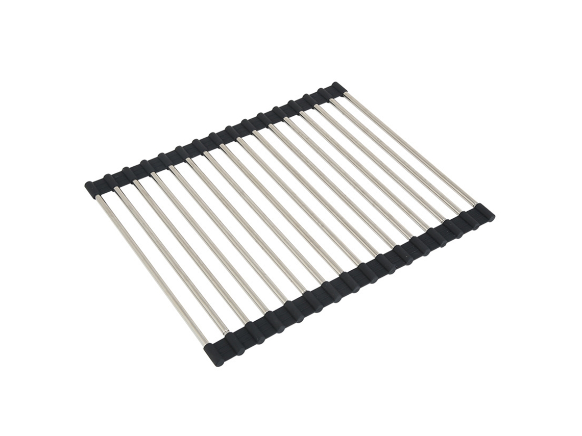 Gaveta dupla e retrátil, ajustável de 28 a 50 cm, adequada para cozinhas domésticas.