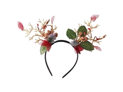 Diadema De Cuernos De Ciervo Con Ramas Florales Antiguo Para Disfraces Fiesta Navidad Accesorio De Pelo