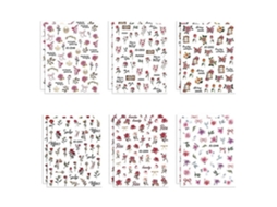 Adesivos De Unhas Com Flores, 12 Folhas, Adesivos Autoadesivos Para Decoração De Unhas De Mulheres E Meninas, 10 X 7,5 Cm Gusshious