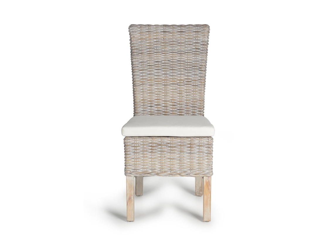 Conjunto De 2 Cadeiras De Vime Com Almofada Incluída 100x47x58 Giner Y Colomer