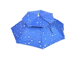 GUARDA CHUVA Chapéu de Cabeça 77cm Protetor Solar Azul | S/MARCA