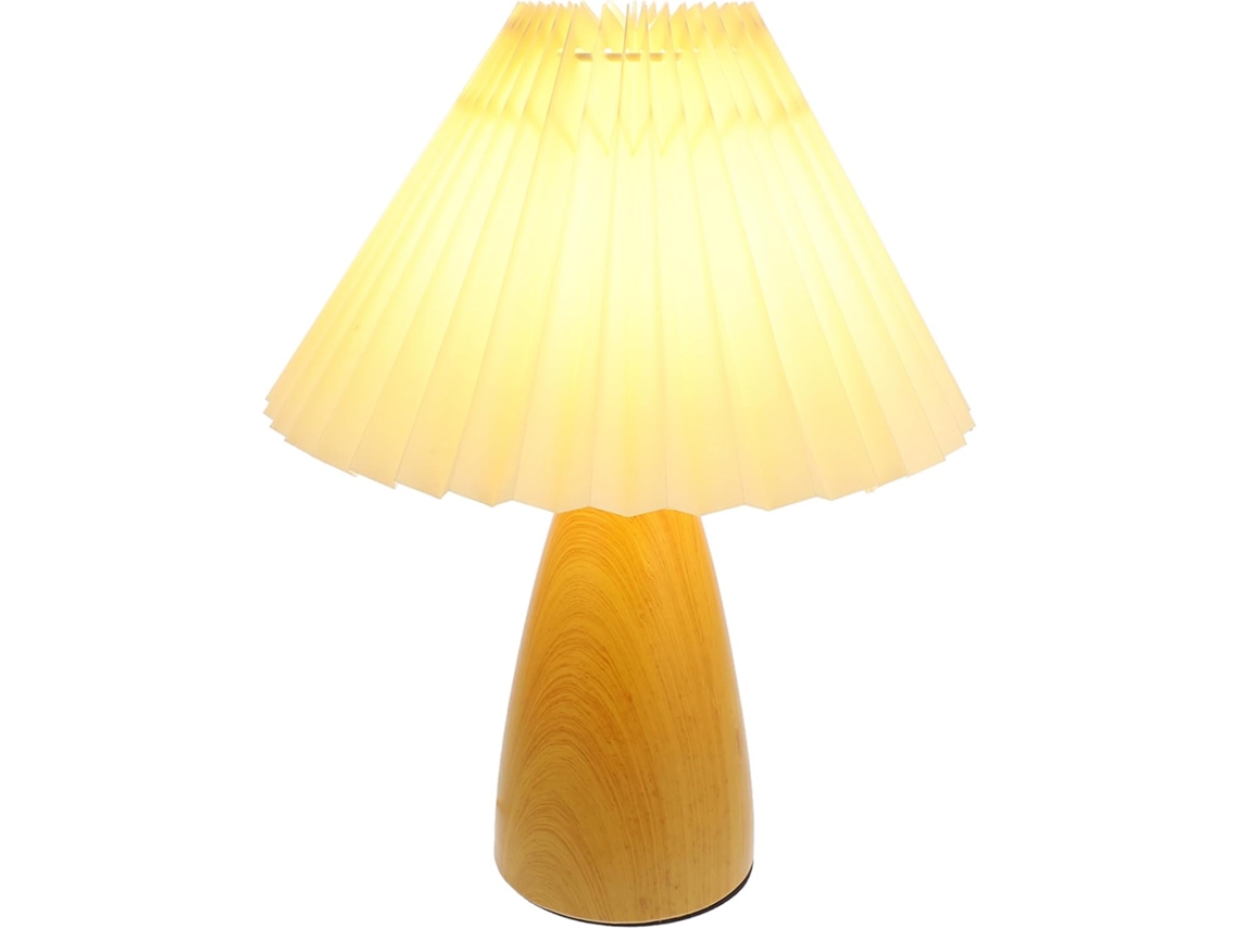 Abajur de Cabeceira de Madeira com Base, Luminária Decorativa Estética para Quarto com Fonte de Alimentação Usb. SFUSHOS