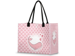 Bolsa Tropicallife Grande com Alça Superior Estampa de Baleia para Mulheres e Meninas 42 X 17 33 Cm Designs S/MARCA