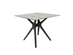 Mesa Quadrada Interior 90x90 Preto - Madeira Lavada Vela S Resol