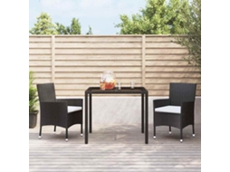 Vidaxl Cadeiras De Jardim Com Almofadas, 2 Peças, Vime Sintético Preto