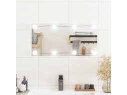 Vidaxl Espelho De Parede Retangular Com Luzes Led 30x60 Cm Vidro