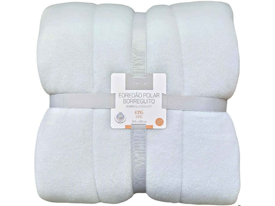 Edredão Polar Borreguito 240x220cm Cinza KASA 1 un