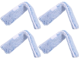 Conjunto De 4 Almofadas De Microfibra Reutilizáveis Para Rodos De Janela, Refis.