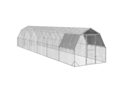 Vidaxl Corrida De Galinhas Com Telhado 2,5x12x2,25 M Aço Galvanizado