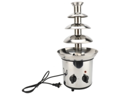 Fonte de chocolate elétrica de 4 camadas para festas, com aço inox e controlo de temperatura ajustável LAXISCREED
