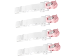 Prendedores De Colcha Cabilock Para Meninos, 4 Peças, Plástico E Nylon, Rosa
