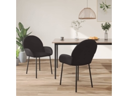 Vidaxl Cadeiras De Jantar 2 Pcs Couro Artificial Preto