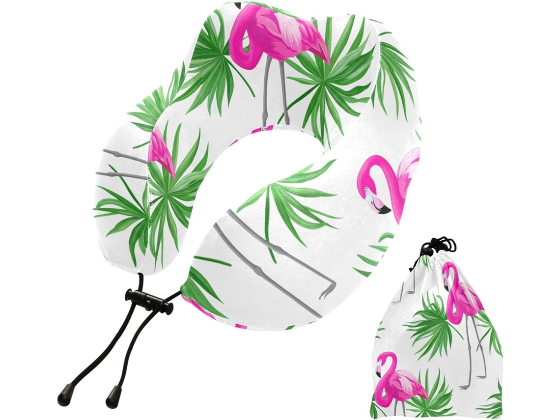Travesseiro de viagem Kutsu flamingo suporte pescoço portátil viagens carro