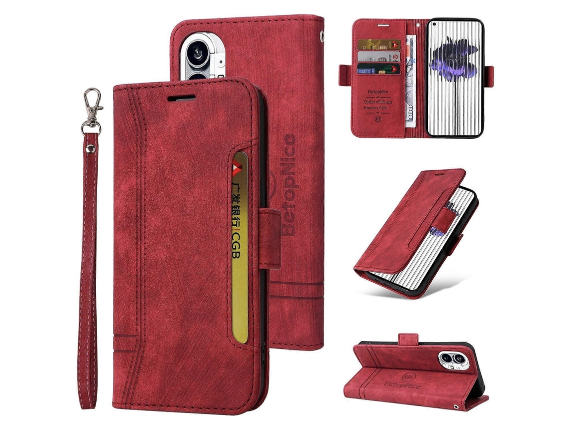 Capa De Couro Para Celular Betopnice Com Fivela Dupla Para Celular.