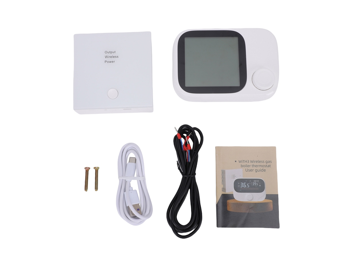 Termostato de parede inteligente Fios para caldeira (Compatível com Wi-Fi e com uma ampla gama de voltagens)