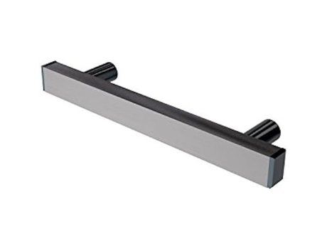 Alça de segurança retangular em aço inoxidável brilhante - PONTE GIULIO - 300 mm - Cinza óxido - Carga 150 kg