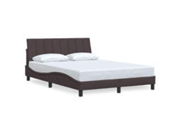 Bed Frame, Bed Frames Vidaxl Marrom Tecido (140 X 200 Cm)