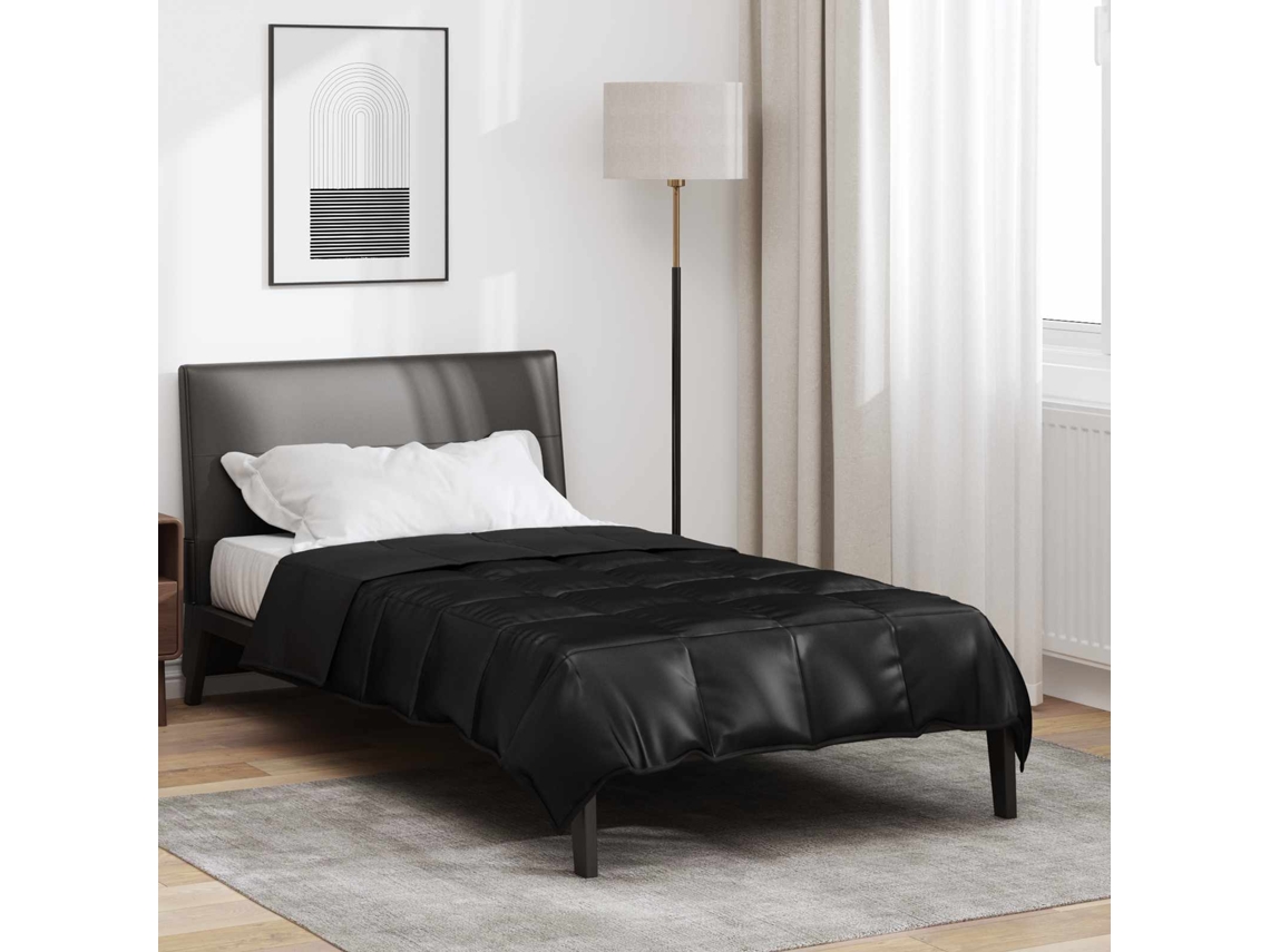 Vidaxl Duvet De Ano Inteiro 140 X 200 Cm 300 Gsm Preto