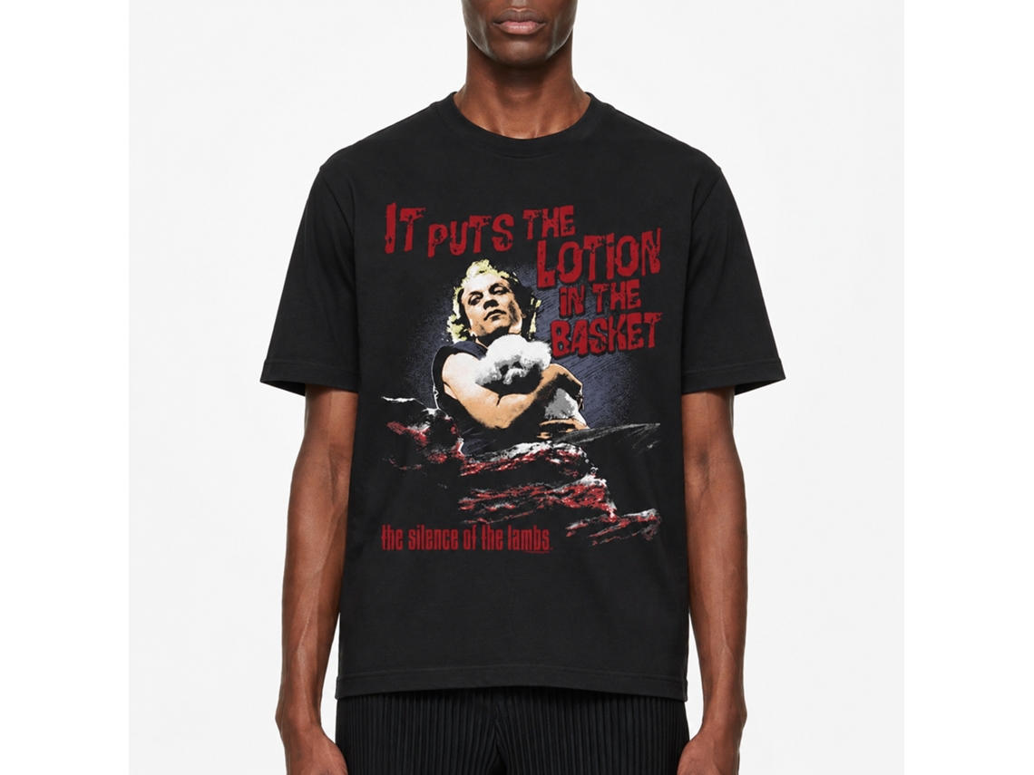 Rockinstone Silence Of The Lambs Movie Silence Lotion In The Basket Black Adult T-shirt Size:xxxl