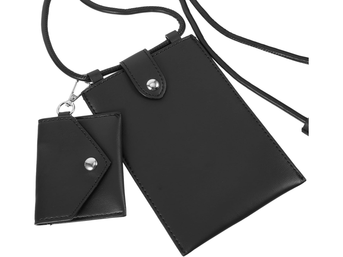 Bolsa Pequena Ciieeo Em Couro Pu Preto Para Celular Feminino, Bolsa De Ombro Simples.